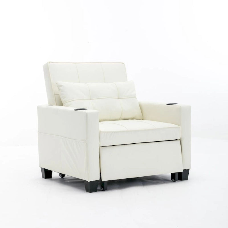 3-in-1 Convertible Futon Chair Bed with USB Ports