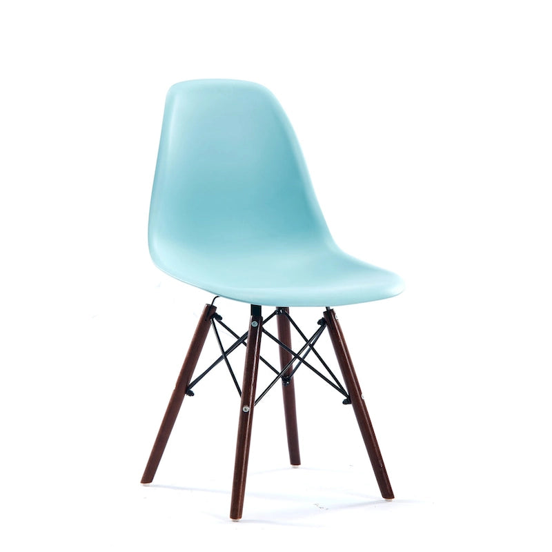 Modern Ergonomic Dining Chair Set of 2 with Walnut Wood Legs