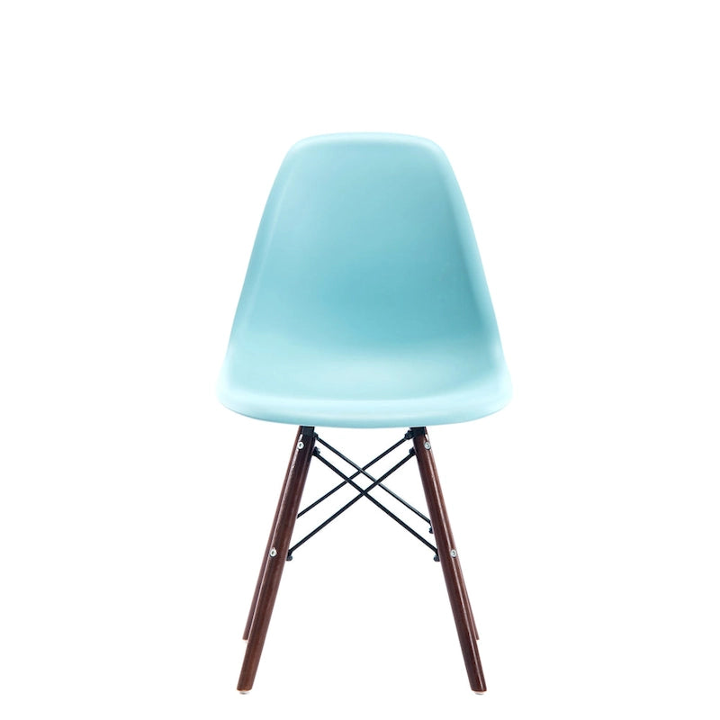 Modern Ergonomic Dining Chair Set of 2 with Walnut Wood Legs