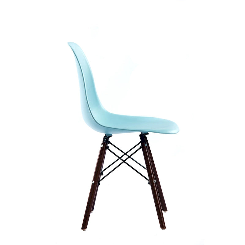 Modern Ergonomic Dining Chair Set of 2 with Walnut Wood Legs