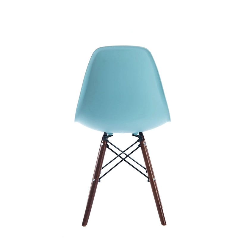 Modern Ergonomic Dining Chair Set of 2 with Walnut Wood Legs