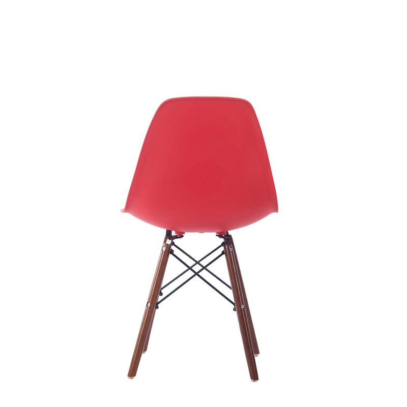 Modern Ergonomic Dining Chair Set of 2 with Walnut Wood Legs