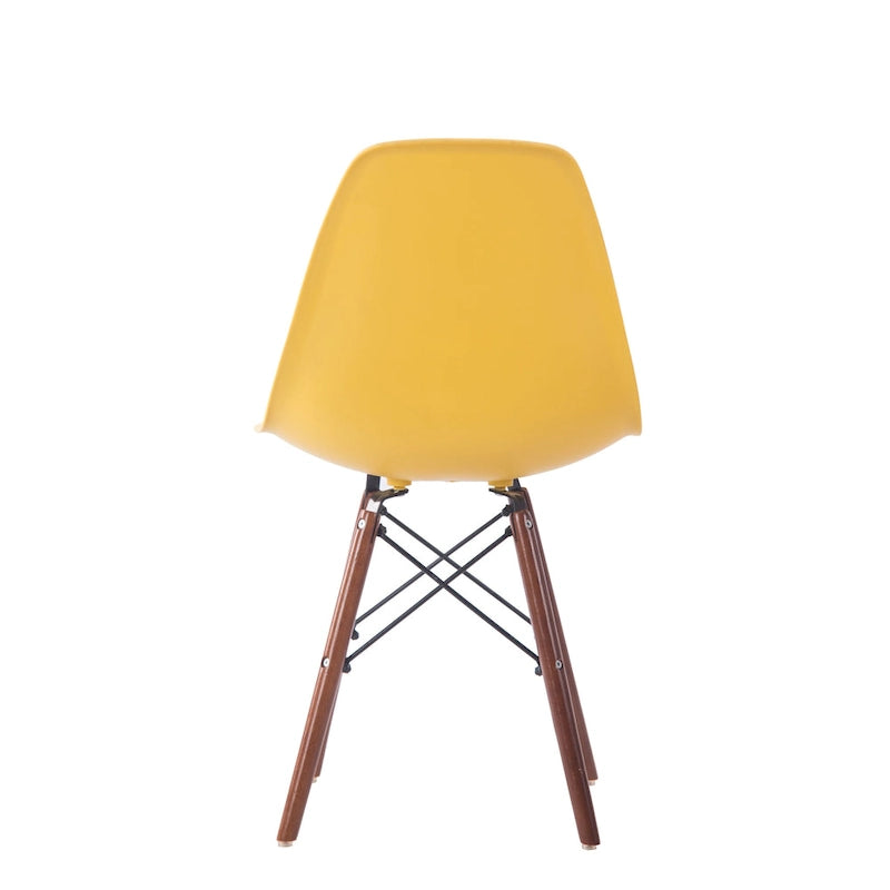 Modern Ergonomic Dining Chair Set of 2 with Walnut Wood Legs
