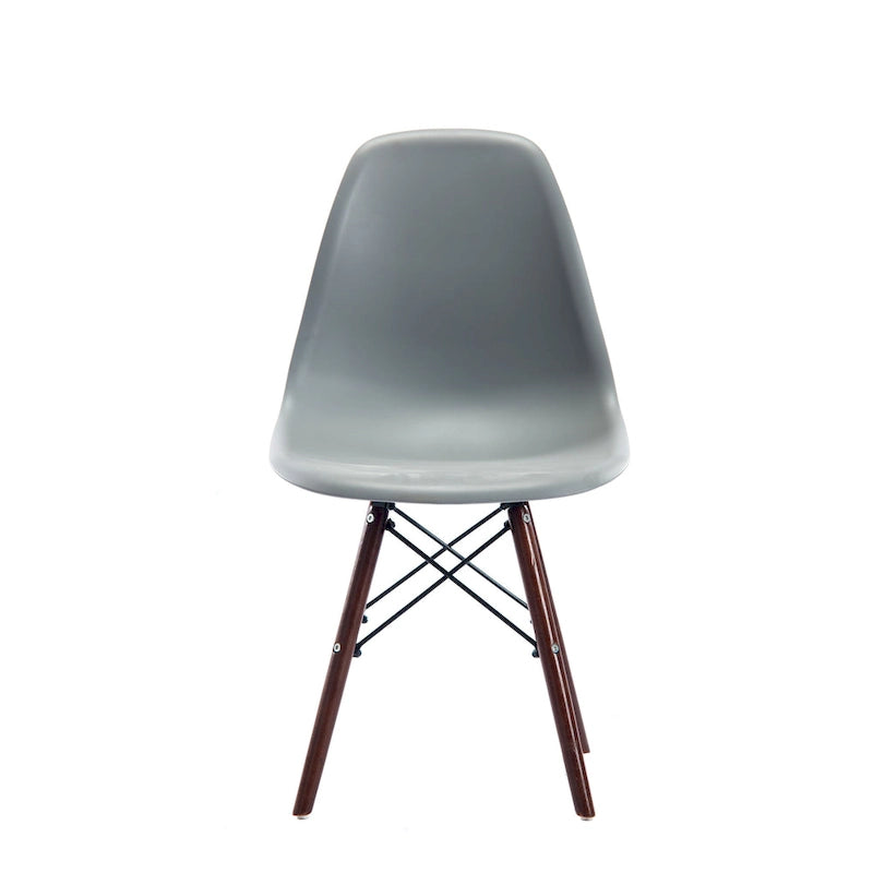 Modern Ergonomic Dining Chair Set of 2 with Walnut Wood Legs