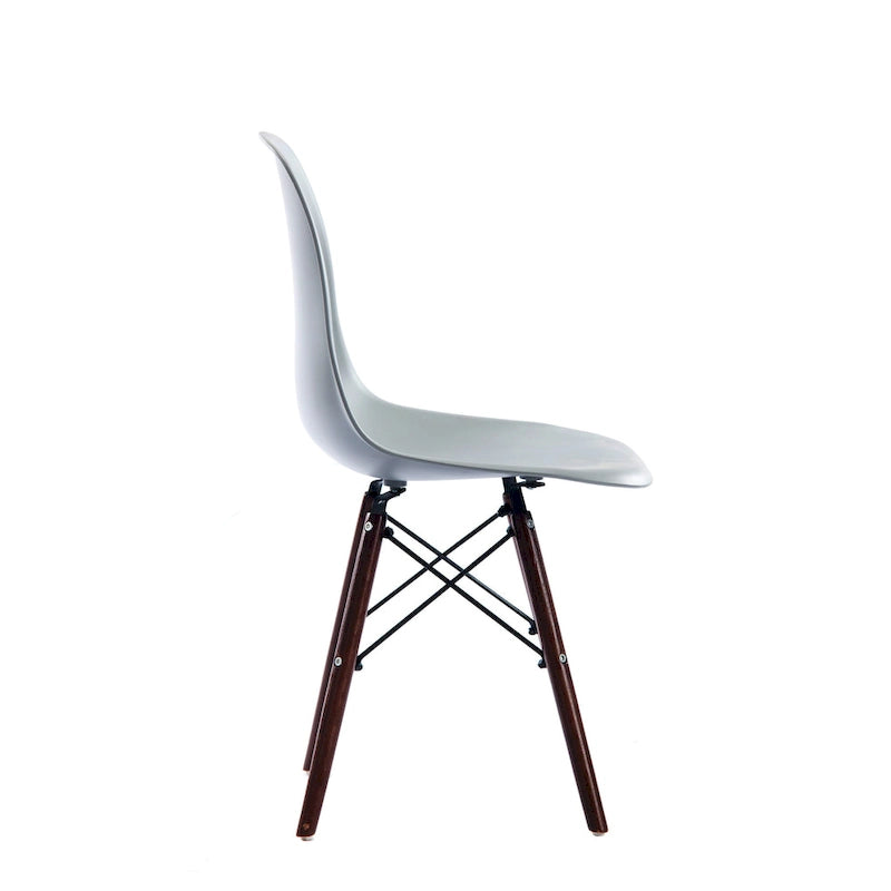 Modern Ergonomic Dining Chair Set of 2 with Walnut Wood Legs