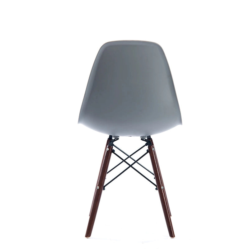 Modern Ergonomic Dining Chair Set of 2 with Walnut Wood Legs