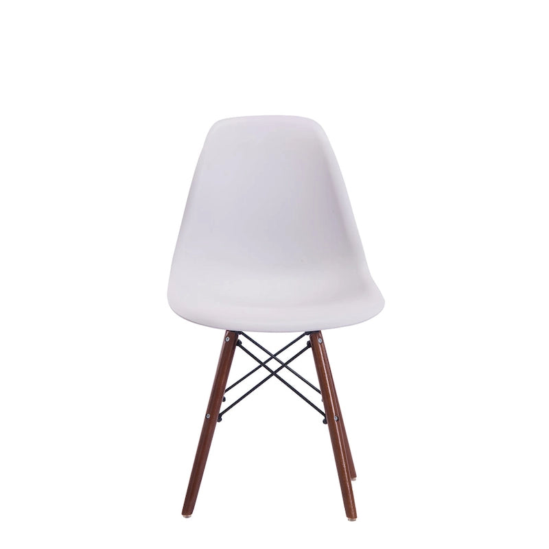 Modern Ergonomic Dining Chair Set of 2 with Walnut Wood Legs