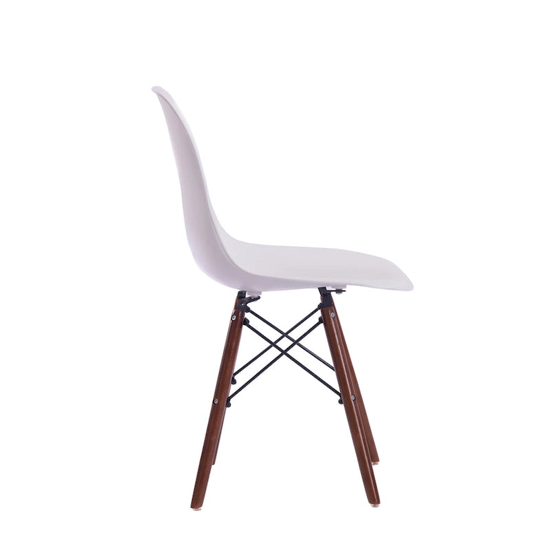 Modern Ergonomic Dining Chair Set of 2 with Walnut Wood Legs