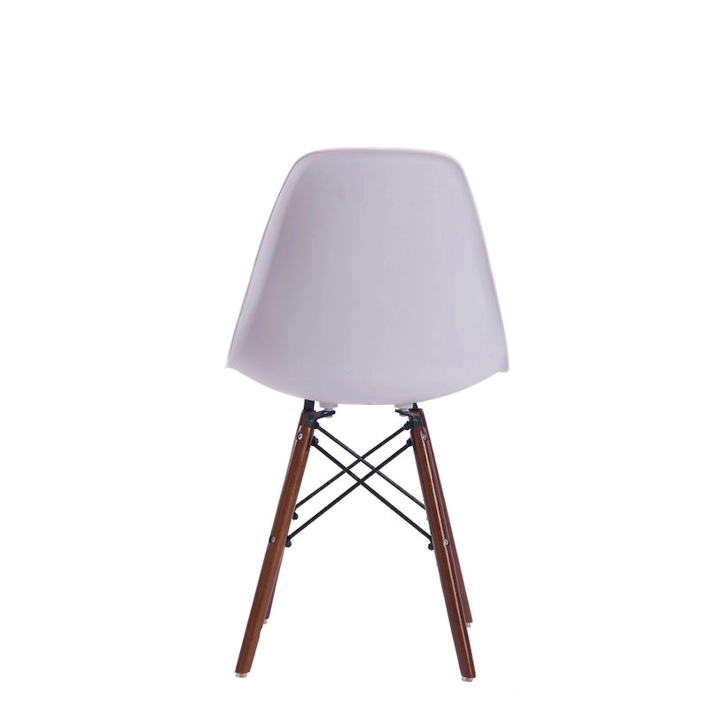 Modern Ergonomic Dining Chair Set of 2 with Walnut Wood Legs