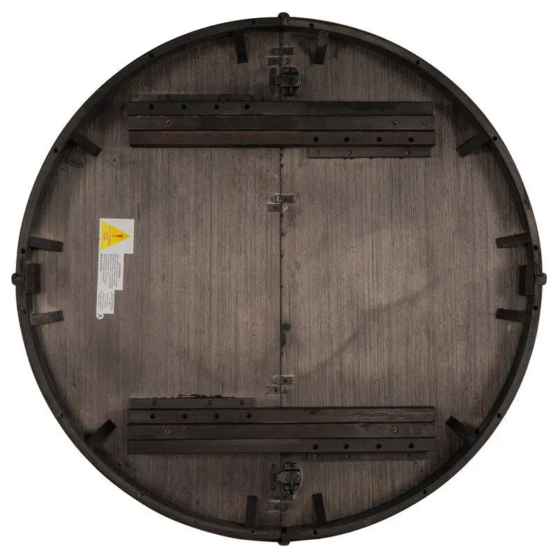 Farmhouse Round Extendable Dining Table with Leaf