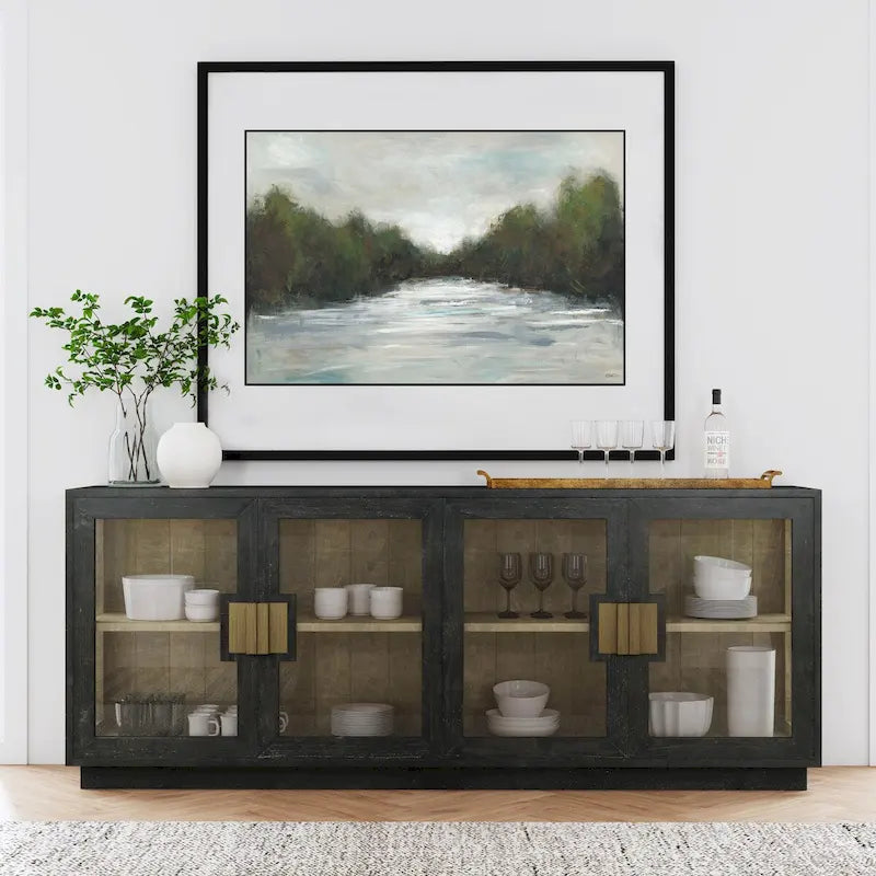 90" Glass Reclaimed Pine Sideboard
