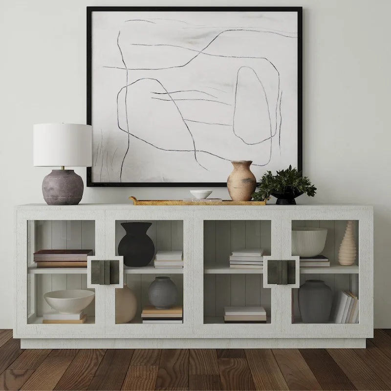 90" Glass Reclaimed Pine Sideboard