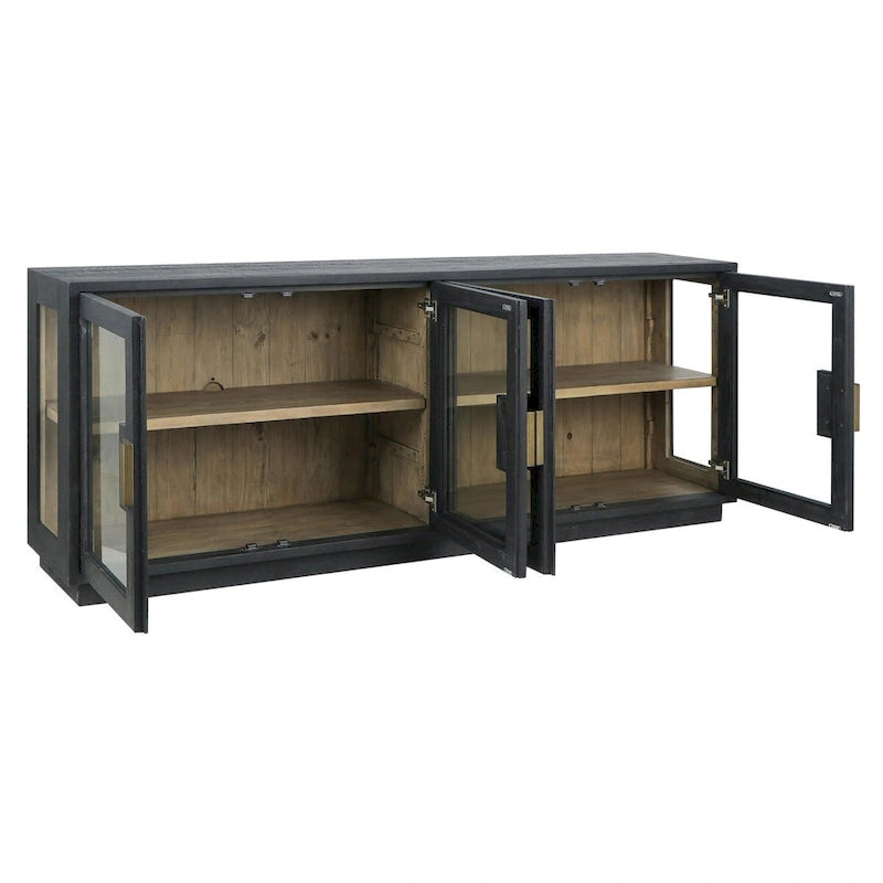 90" Glass Reclaimed Pine Sideboard
