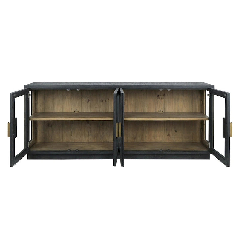 90" Glass Reclaimed Pine Sideboard