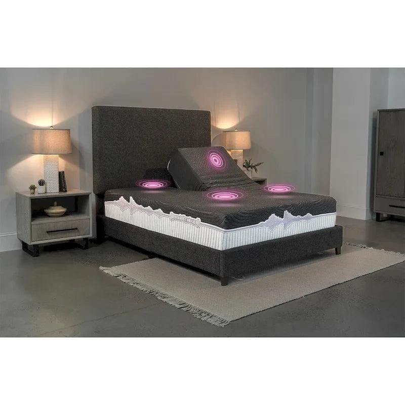 Adjustable Bed Base & Specialty Flex Top Mattress with Haptics and Sound