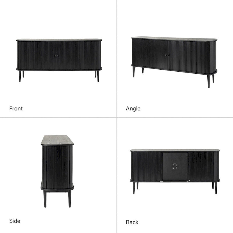 Modern 63" Sideboard with Sliding Doors and Adjustable Shelf