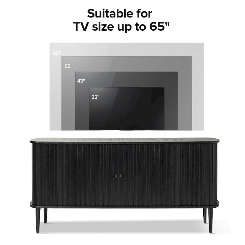Modern 63" Sideboard with Sliding Doors and Adjustable Shelf