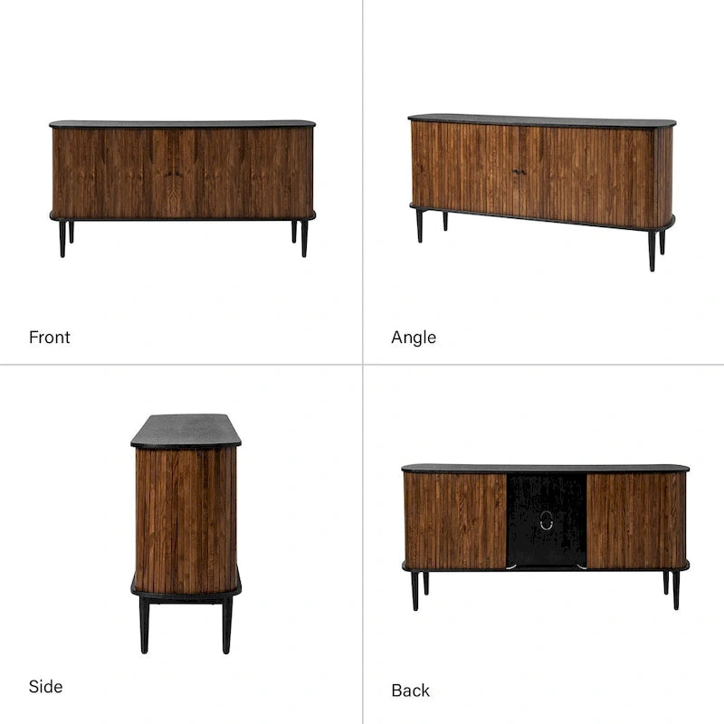 Modern 63" Sideboard with Sliding Doors and Adjustable Shelf
