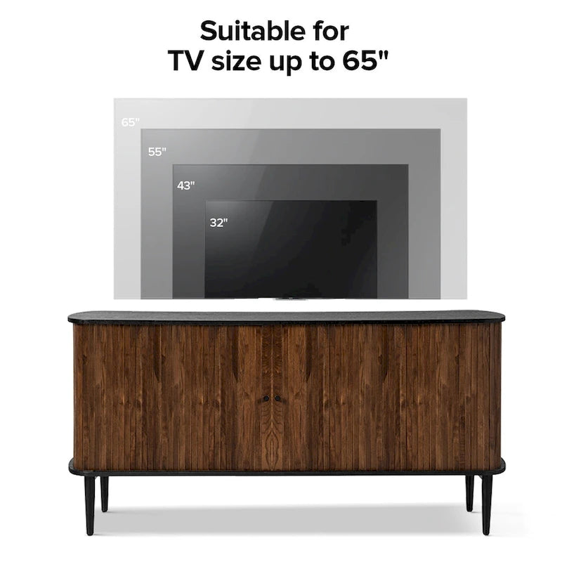 Modern 63" Sideboard with Sliding Doors and Adjustable Shelf