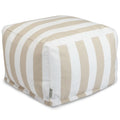 Vertical Stripe Large Ottoman - Indoor/Outdoor