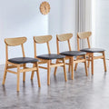 Upholstered Solid Rubberwood Dining Chair
