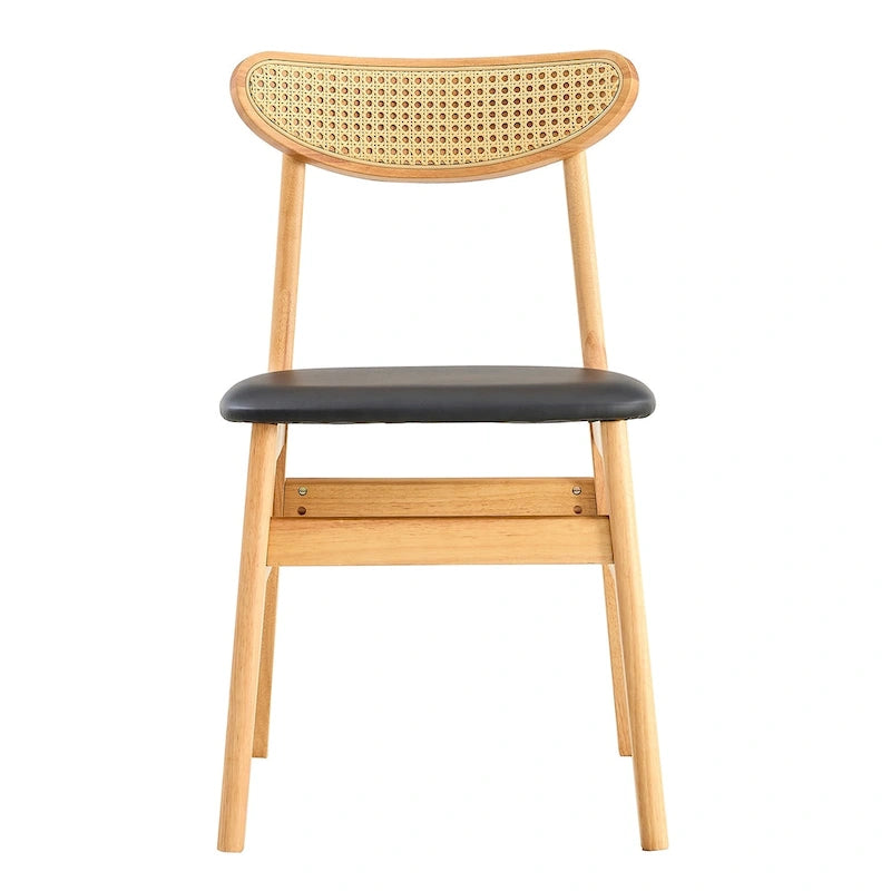 Upholstered Solid Rubberwood Dining Chair