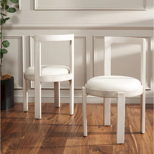 19" Round Dining Chair, Set of 2 - 20"W x 21"D x 33"H