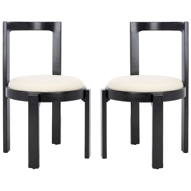 19" Round Dining Chair, Set of 2 - 20"W x 21"D x 33"H