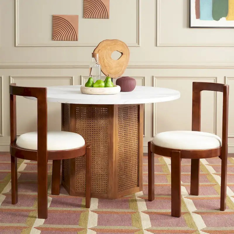 19" Round Dining Chair, Set of 2 - 20"W x 21"D x 33"H