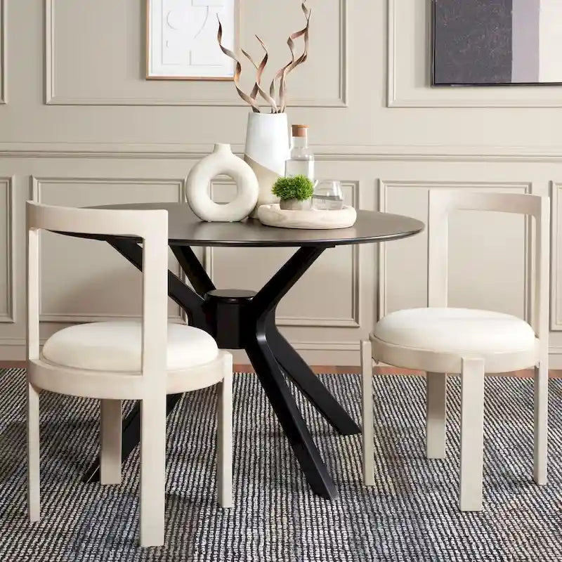 19" Round Dining Chair, Set of 2 - 20"W x 21"D x 33"H